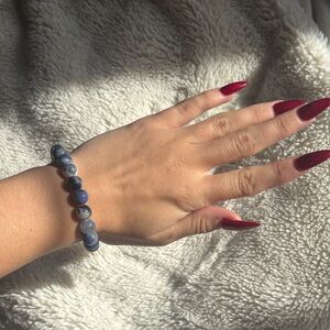 Sodalite Crystal Bracelet – 7” | Natural Stones | Deep Azure | Raw Beauty |